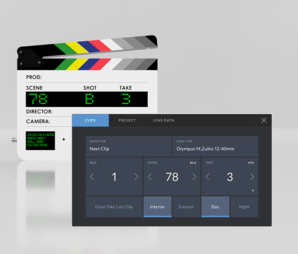SmartClapper connected to camera equipment.